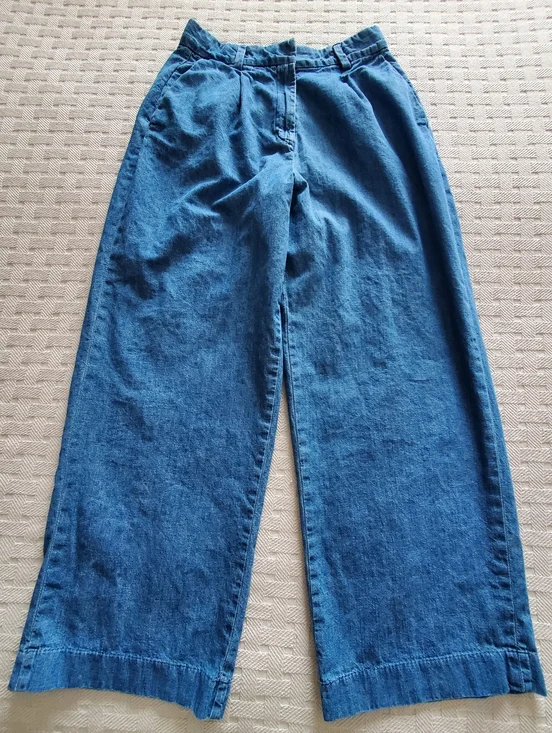 Old Navy Extra High-Rise Wide Leg Jeans Adjustable Waist SZ 8 - Picture 12 of 13